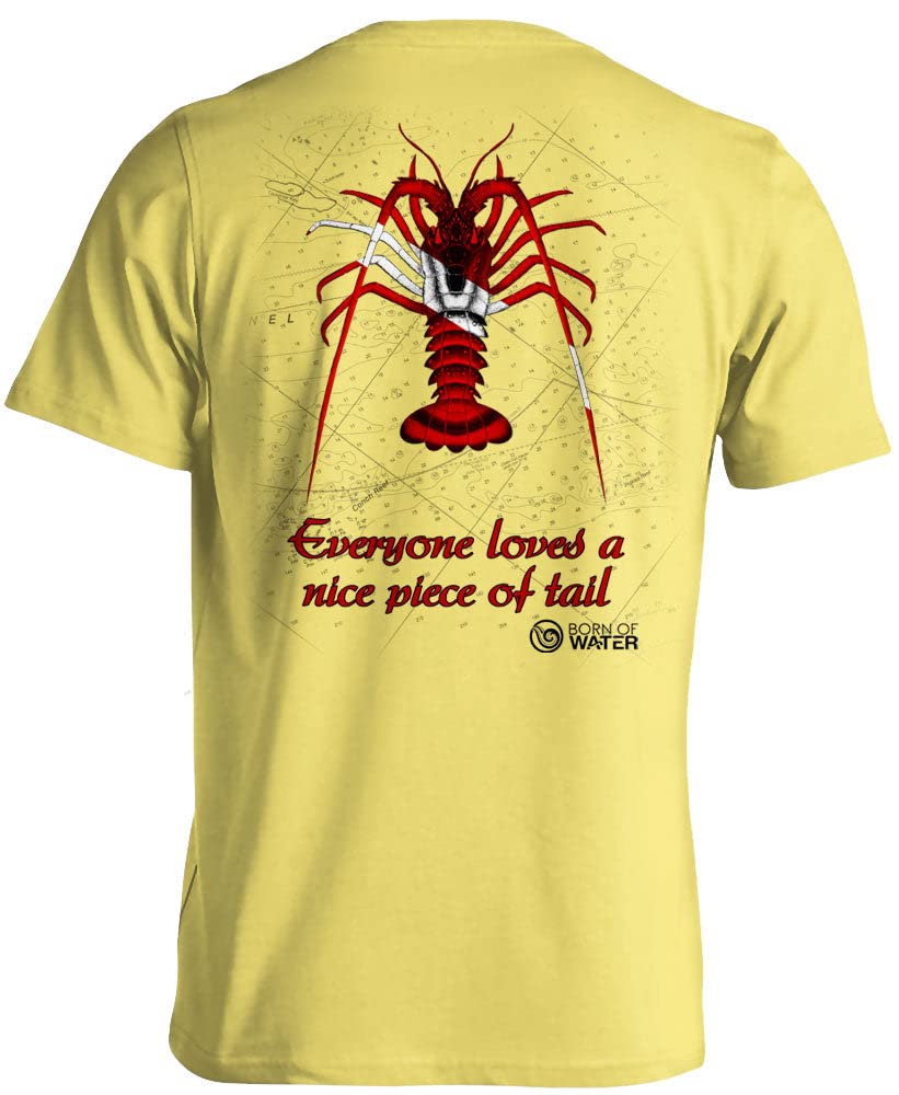 Lobster Scuba Diving T-Shirt: Mens Short Sleeve for Fishing, Spearfishing, Boating, and Beach