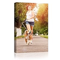 YASOJUN Custom Your Photos on Canvas Print, Personalized Your Wedding Baby Pet Family Picture Canvas Wall Artwork for Bedroom Living Room (No Frame, 24''x36'')