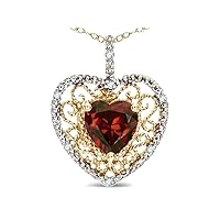 Solid 10k Gold Heart Shape 8mm lace vintage design filigree Heart Pendant Necklace