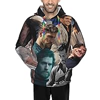 Henry Cavill Hoodie Men's Novelty Cool Pattern Pullover Sweatshirts Workout Tops Hoody With Pockets