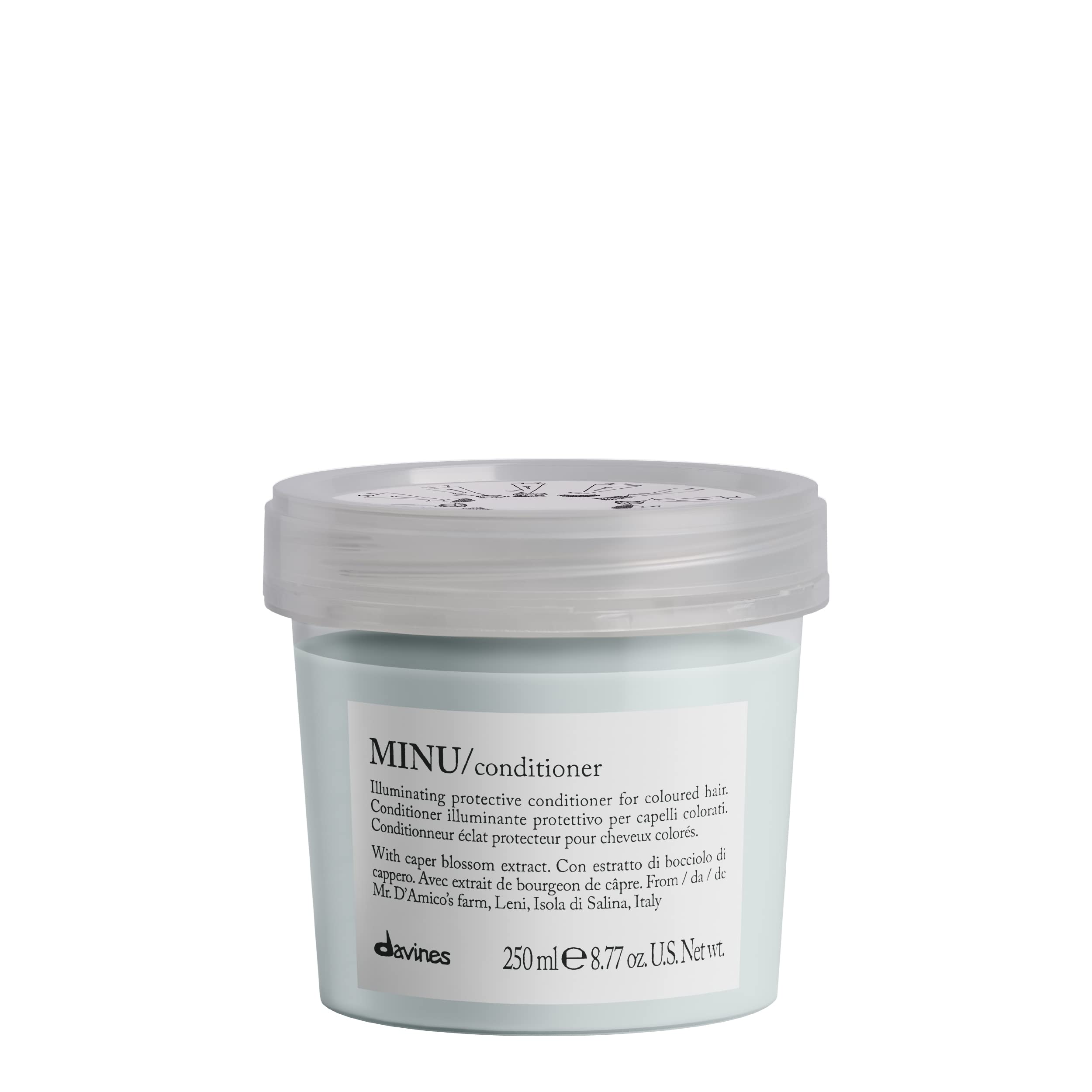 Davines MINU Conditioner, Protect And Condition Color Treated Hair, Add Shine And Detangle