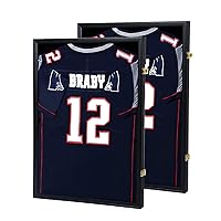 IHEIPYE Jersey Frame Display Case 2 Pack - Jersey Display Case - Large Sport Jersey Shadow Box with 98% Uv Protection Acrylic for Baseball Basketball Football Soccer Hockey Sport Shirt and Uniform