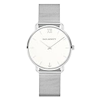 PAUL HEWITT Miss Ocean Line White Sand - Stainless Steel Watch for Women with Strap in Silver, White Dial
