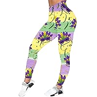 DUOWEI Knee Length Leggings Plus Size Colorful Printed Fashion Leggings Summer Business Casual Clothes for Women