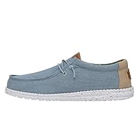 Hey Dude Men's Wally Canvas | Men's Loafers | Men's Slip On Shoes | Comfortable & Light-Weight