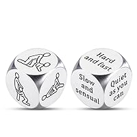 2 PCS Valentines Day Date Night Gifts for Couples Naughty Dice for Him Her Boyfriend Girlfriend 11th Steel Anniversary Steel Gifts for Husband Wife Bride Groom Wedding Engagement Christmas Birthday