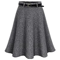 NP Skirts Women M-XL Woolen Autumn Winter Casual Waist Skirt Female