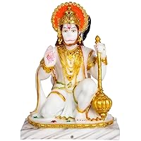 Lord Hanuman God Bajrangbali Mahavir in Ashirvad Mudra Marble Dust Dust Idol Statue Balaji