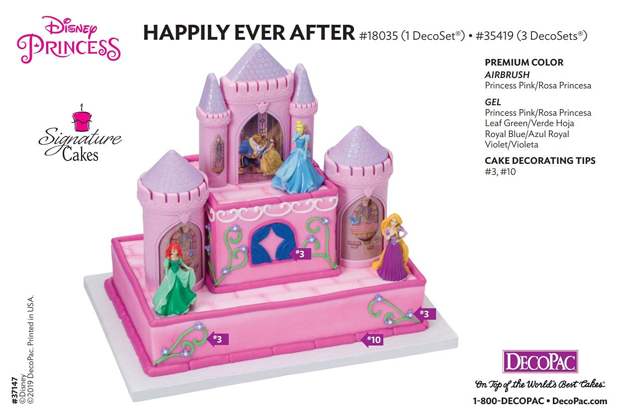 DECOPAC Disney Princess Happily Ever After Signature DecoSet Cake Topper, 4.8