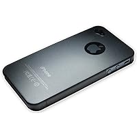 Xcessor Dark Magic Ultra Thin Hard Plastic Case for iPhone 4 and 4S. Grey/Semi-Transparent