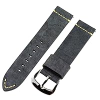 Clockwork Synergy® Dapper Collection - 20mm Suede Midnight Blue Leather Watch Band