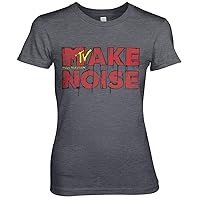 MTV Officially Licensed Make Noise Women T-Shirt (Dark-Heather)