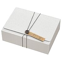 Heads SDW-GB2 Box, Made in Japan, 10.2 x 3.1 x 7.5 inches (26 x 8 x 19 cm), White, 10 Pieces, Single White Gift Box, Stylish, Simple
