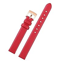 Genuine Leather Strap for Swarovski 5158517/5158544/5158972 WatchAccessories Fashion Bracelet 12mm Small Size Watch Strap Female (Color : 10mm Gold Clasp, Size : 12mm)