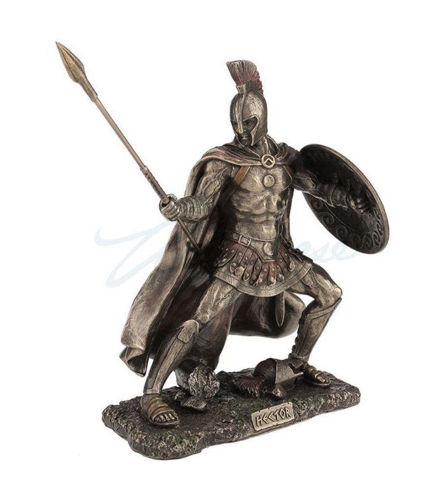 Hector, Trojan Prince In The Trojan War, Cold Cast Bronze, 9 1/8 Tall
