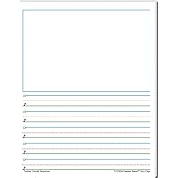 Teacher Created Resources (76540) Smart Start 1-2 Story Paper: 40 sheet tablet, White