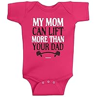 Threadrock Unisex Baby My Mom Can Lift More Than Your Dad Bodysuit