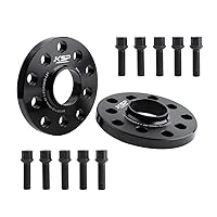 KSP 15mm Wheel Spacers Compatible with Audi A3 A4 A6 A8 S4 S6 S8 Quattro TT 5x100 to 5x100, 5x112 Spacer Fit Golf Jetta Beetle Passat EOS, 2pc Thread M14x1.5 Hub Bore 57.1mm with Sphere Seat Lug Bolts