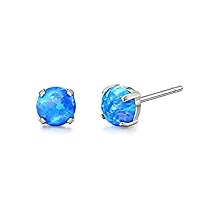 Pure Titanium Hypoallergenic Earrings，Opal/Moonstone/Cat's Eye/Blue Turquoise Stud Earrings, Implant Grade|Delicate Jewelry For Sensitive Ears