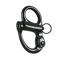 Fixed Snap Shackle 18KN - Fusion Climb® Delta - Professional Sailing Rigging Fixed Snap Hook - Heavy Duty Steel - Quick Release Snap Shackle for Rope, Sailing, Rigging, Lifeline - OSHA ANSI Compliant