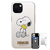 iPhone 13 Mirror Wallet Case Kubrick Peanuts Snoopy iPhone 13 Case Shockproof (Snoopy),6.1in