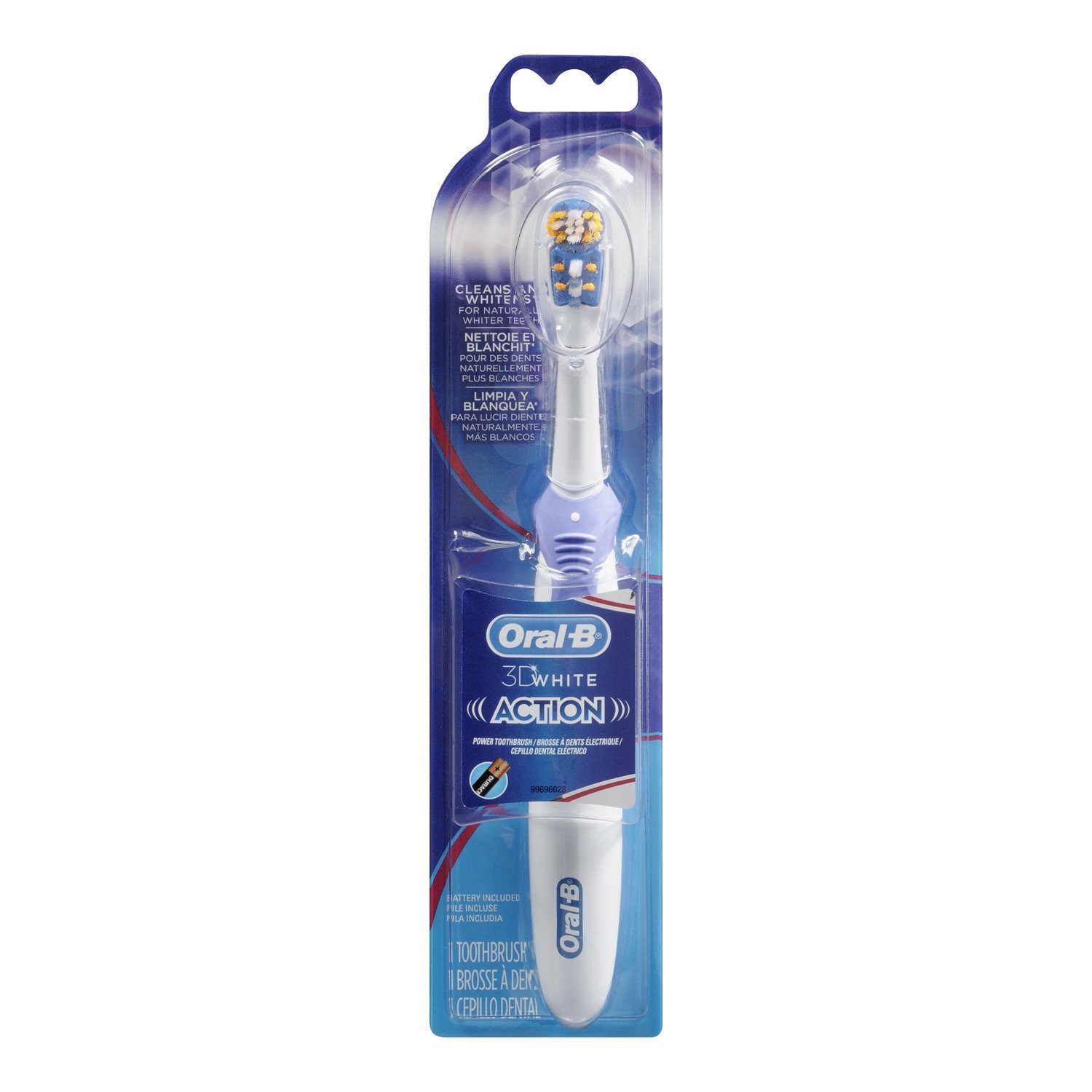 Oral-B 3D White Battery Powered Electric Toothbrush, 1 Count (Colors and Packaging May Vary)