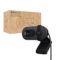 Logitech Brio 105 Full HD 1080p Business Webcam with Auto-Light Balance, USB-A, Privacy Shutter, Easy Set-Up, Compatible with Windows, macOS, ChromeOS
