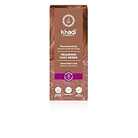 khadi LIGHT BROWN Natural Hair Color, Plant based hair dye for light, warm, fawn-brown hair with reddish undertones, 100% herbal, vegan, PPD & chemical free, natural cosmetic for healthy hair 3.5oz