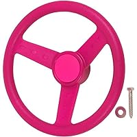 Swing Set Stuff Children's Steering Wheel with SSS Logo Sticker, Pink