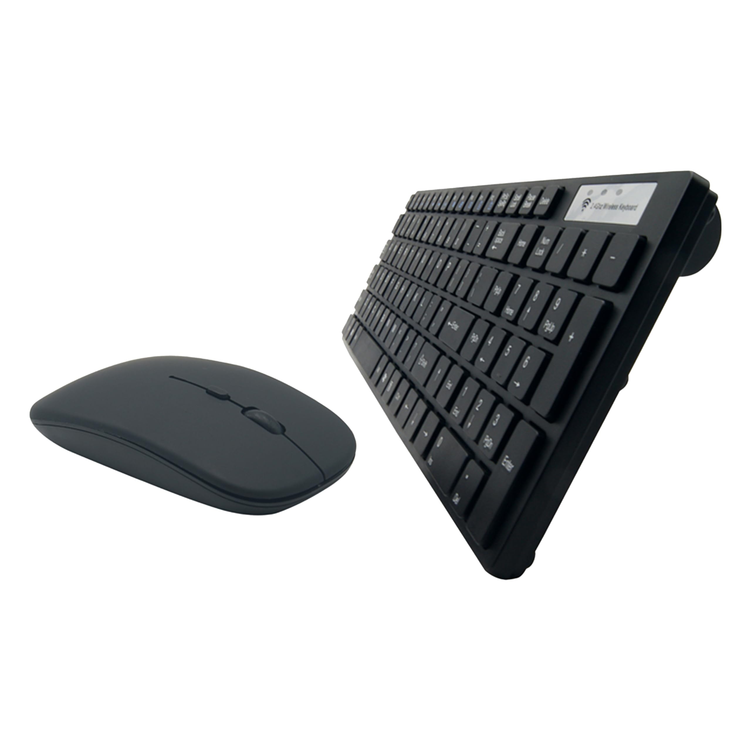 Supersonic SC-530KBM Ultra Thin Wireless Keyboard/Mouse Combo, Comfortable Typing, 15° Tilted Angle, 104 Keys, Auto Sleep, 2.4G Wireless Dongle, 33FT Range, Compatible with Android, Windows and Mac
