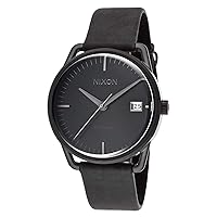 Nixon Men's A199-001 The Mellor Automatic Black Leather Watch