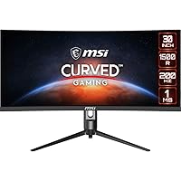 MSI Full HD Non-Glare 1ms 2560 x 1080 Ultra Wide 200Hz Refresh Rate HDR Ready USB/DP/HDMI Smart Headset Hanger FreeSync 30”Gaming Curved Monitor (Optix MAG301CR) - Black