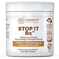 No Poop Eating for Dogs. Coprophagia Treatment. Digestive Enzyme with Breath Freshener. Stop Eating Poop for Dogs, Stool Eating Deterrent. Extra Large 230 Scoops in Each jar.