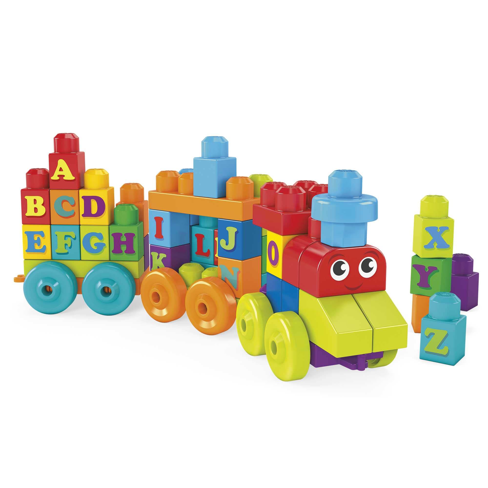 MEGA BLOKS Fisher-Price ABC Blocks Building Toy, ABC Learning Train with 60 Pieces for Toddlers, Gift Ideas for Kids Age 1+ Years (Amazon Exclusive)
