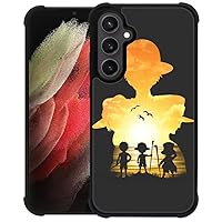 CARLOCA Compatible with Samsung Galaxy S24 Plus Case,Golden Beach Anime Pattern Ultra Protection Shockproof Soft Silicone TPU Non-Slip Back for Samsung Galaxy S24 Plus