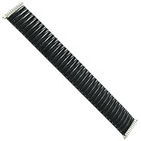 16-22mm Hirsch Black Jelly Enamel Coated Stainless Steel Stretchy Watch Band