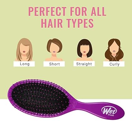 Wet Brush Pro Detangle Hair Brush, Metallic Purple