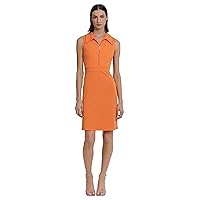 Donna Morgan Women's Collared Sheath Dress with Bodice Zipper Detail