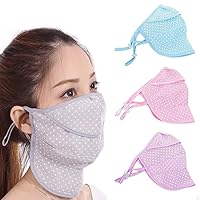 WSERE 4pcs Dustproof Breathable Earloop Reusable Washable Cotton Half Face Shield Cover for Women Men Outdoor Activities or Daily Use, 4 Colors Facial Protective Cover Neck Protection