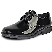VANGELO Boy Kid Dress Shoe Oxford Lace Up Loafer Slip On Tuxedo Shoes for Prom, Uniform, Wedding Formal Events Size from Toddler to Big Kid