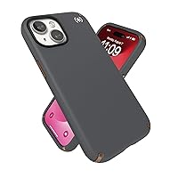 Speck iPhone 15 Case - Built for MagSafe, Drop Protection - for iPhone 15, iPhone 14, iPhone 13 - Scratch Resistant, Soft Touch, 6.1 Inch Phone Case - Presidio2 Pro Charcoal Grey/Cool Bronze/White