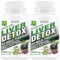 MK Milk Thistle for Liver Detox Supplement (85% Silymarin Seed) with Dandelion Root, Punarnava Extract to Support Detoxification - 120 Gluten-Free Tablets (Pack 2)