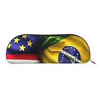 American And Brazilian Flags Print Receive Bag Makeup Bag Cosmetic Bags Travel Storage Bag Toiletry Receive Bags Pencil Case Pencil Bag
