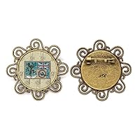 hero capt lion flag art deco fashion flower brooch pins jewelry for girls, ys/m