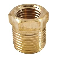Forney 75535 Brass Fitting, Bushing, 1/4-Inch Female to 3/8-Inch Male NPT