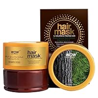 WOW Skin Science Moroccan Argan Oil Hair Mask – Protect & Repair Damaged, Dry Hair with Vitamin E & B5 for Softness, Strength & Vibrant Glow - Hair Masque Treatment for All Hair Types – 200ml