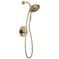 Delta Faucet Saylor 17 Series Gold Shower Valve Trim Kit with In2ition 2-in-1 Shower Head with Handheld Spray, Shower Faucet, Shower Head and Handle, Champagne Bronze T17235-CZ-I (Valve Not Included)