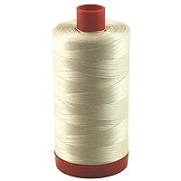 Aurifil Thread 2123 Butter (Cream) Cotton Mako 50wt Large Spool 1300m