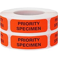 Priority Specimen Medical Healthcare Labels, 0.5 x 1.5