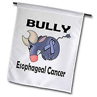 3dRose Bully Esophageal Cancer Awareness Ribbon Cause Design Garden Flag, 12 by 18
